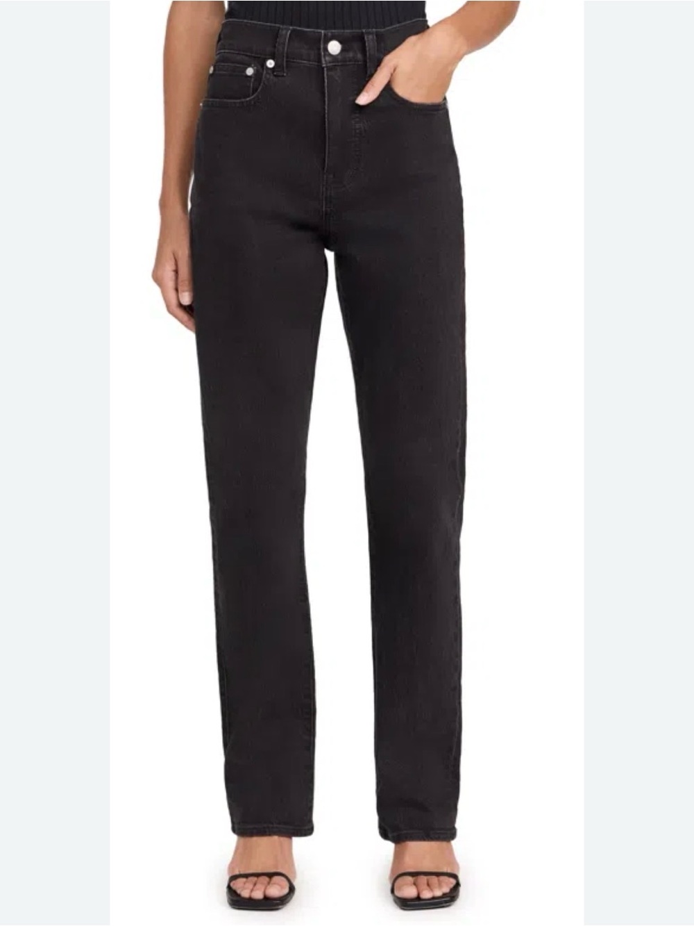 Madewell 90’s Straight High-Rise Jeans, Size 32, Color Faded Black